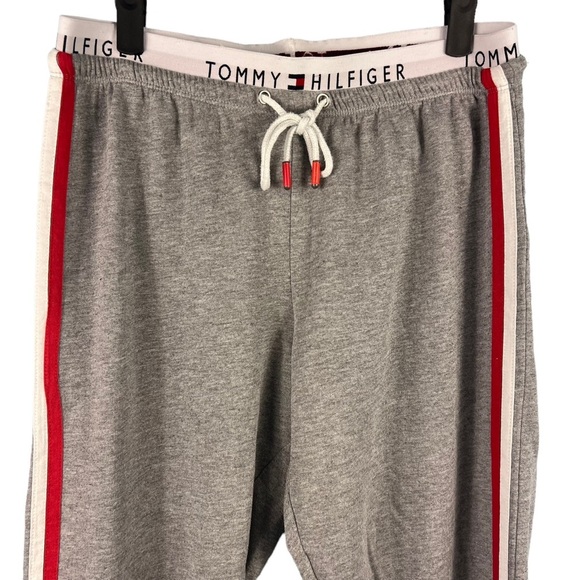 Tommy Hilfiger Womens Gray Logo Jogger Pants Size Medium Comfy Athleisure - Picture 3 of 9